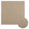 vidaXL Teppe ZIZUR beige 120x120cm jute-utseende innend&oslash;rs og utend&oslash;rs