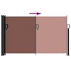 vidaXL Uttrekkbar sidemarkise 120x600 cm brun