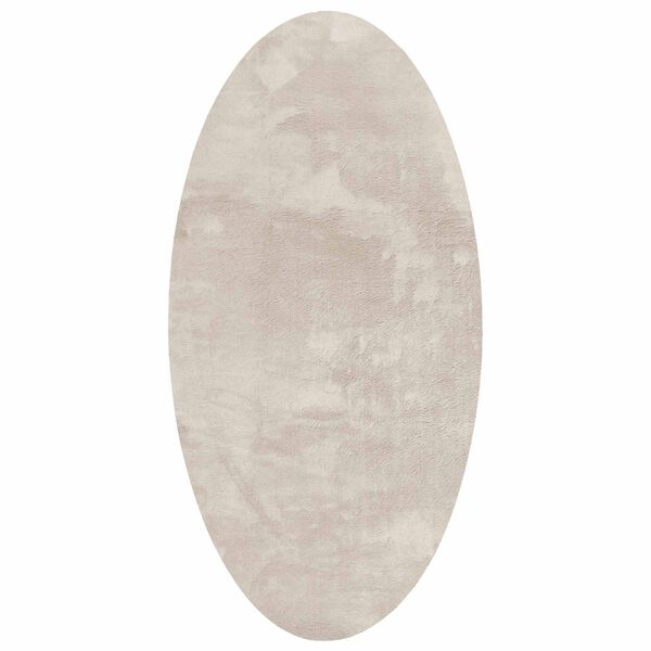 vidaXL Omr&aring;detepper Oval HUARTE Beige 150 x 80 cm 100% Polyester