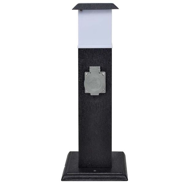 Svart hagestr&oslash;msokkel med lampe