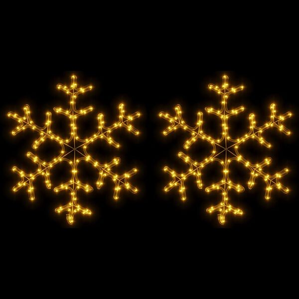 vidaXL Julesn&oslash;fnuggfigurer med LED 2 stk varmhvit 59x59 cm