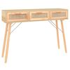 vidaXL Konsollbord brun 105x30x75 cm heltre furu og naturrotting
