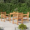 vidaXL Hagespisegruppe 5 deler heltre teak