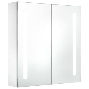 vidaXL LED-speilskap til bad 60x14x62 cm