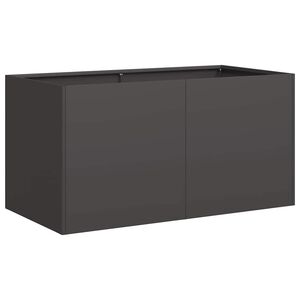 vidaXL Plantekasse svart 80x40x40 cm kaldvalset st&aring;l
