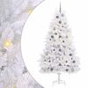 vidaXL Kunstig juletre 210 cm PVC og st&aring;l Hvit
