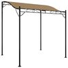 vidaXL Baldakin gr&aring;brun 2x2,3 m 180 g/m&sup2; stoff og st&aring;l