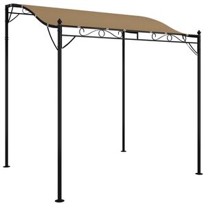 vidaXL Baldakin gr&aring;brun 2x2,3 m 180 g/m&sup2; stoff og st&aring;l