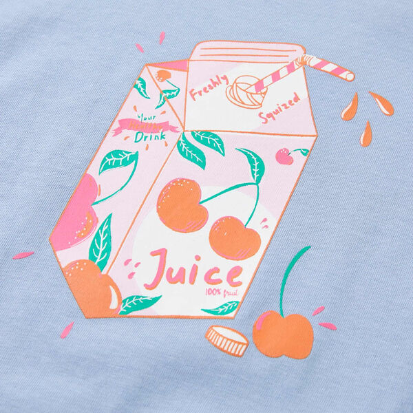 T-skjorte for barn bl&aring; 140