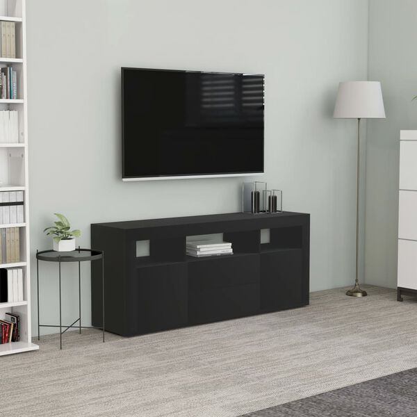 vidaXL TV-benk svart 120x30x50 cm konstruert tre