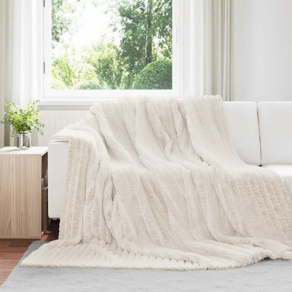 vidaXL Kastteppe Krem 270 x 240 cm Fleece