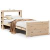 vidaXL Sengeramme med hodegavl 90x200 cm heltre furu