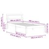 vidaXL Sengestamme med hodegjerde Hvit 100 x 200 cm Massiv furu