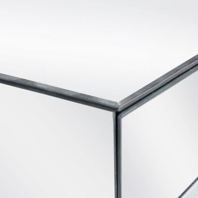 vidaXL Konsollbord speilet glass og stål 107x33x77 cm