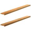 vidaXL Vinduskarmer 2 stk lysebrun 160x15x2 cm heltre eik