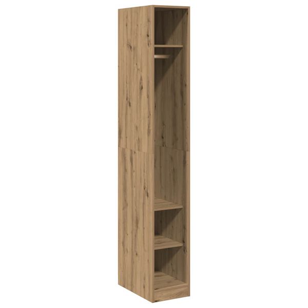vidaXL Garderobe artisan eik 30x50x200 cm konstruert tre