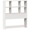 vidaXL Seng med bokhylle uten madrass hvit 90x190 cm heltre furu