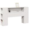 vidaXL Hodegavl med oppbevaring hvit 140 cm heltre furu