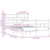 vidaXL Sengeramme uten madrass med hodegavl og fotgavl 120x200 cm
