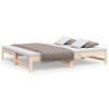 vidaXL Uttrekkbar dagseng 2x(90x190) cm heltre furu