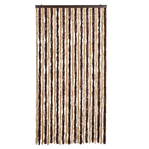 vidaXL Insektgardin beige og lysebrun 100x220 cm chenille