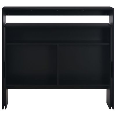 vidaXL Barbord med 2 bordplater svart 130x40x120 cm