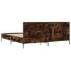 vidaXL Sengeramme r&oslash;kt eik 180x200 cm konstruert tre og metall