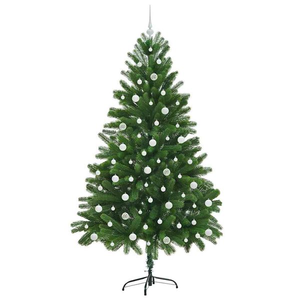 vidaXL Juletre med 300 LED med stativ gr&oslash;nn 210 cm PE