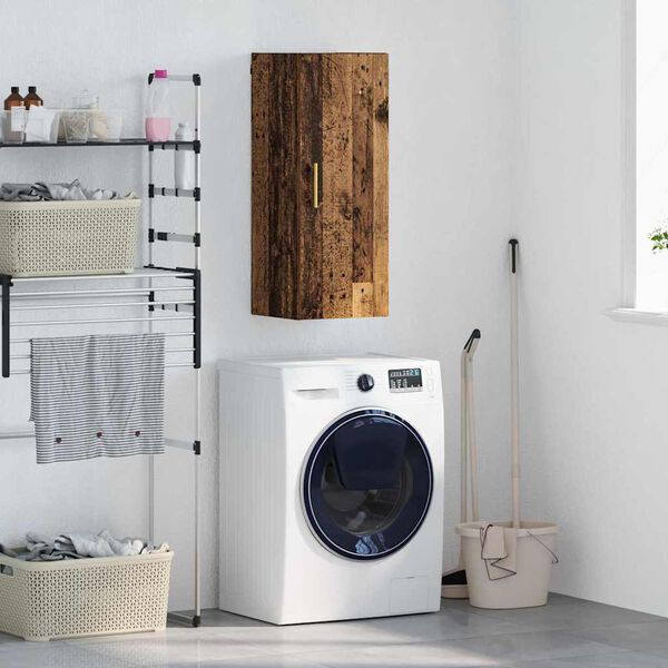 vidaXL Veggskap Gamle tre 34,5 x 34 x 90 cm Konstruert tre