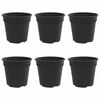vidaXL Rund Blomsterpotte 6 stk. Svart &Oslash; 19 x 16 cm Plast