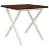 vidaXL Spisebord med levende kant 70 x 70 x 75 cm Solid akasietre