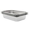 vidaXL Gastronormbeholdere 4 stk GN 1/1 100 mm rustfritt st&aring;l