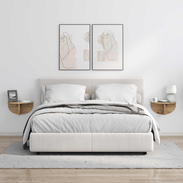 vidaXL Vegghylle Artisan Eik 38 x 19 x 19 cm Konstruert tre