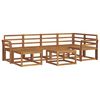 vidaXL Utend&oslash;rs sofa-sett 7 pcs Naturlig Solid akasietre