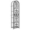 vidaXL Vinstativ for 73 flasker svart 45x36x200 cm smijern