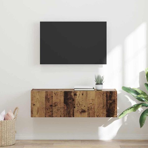 vidaXL TV Veggskap Gamle tre 98 x 31 x 29,5 cm Konstruert tre