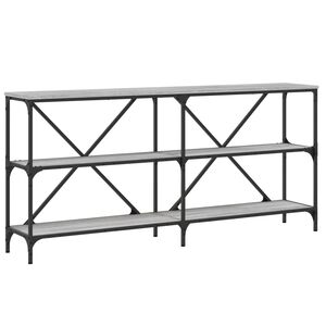 vidaXL Salongbord gr&aring; sonoma 160x30x75 cm konstruert tre og jern