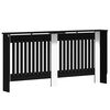 vidaXL Radiator Deksel Svart Eik 172 x 19 x 81,5 cm Konstruert tre