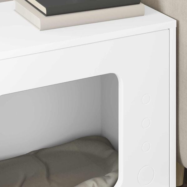 vidaXL Katt Hus Hvit 51 x 30 x 42 cm Konstruert tre