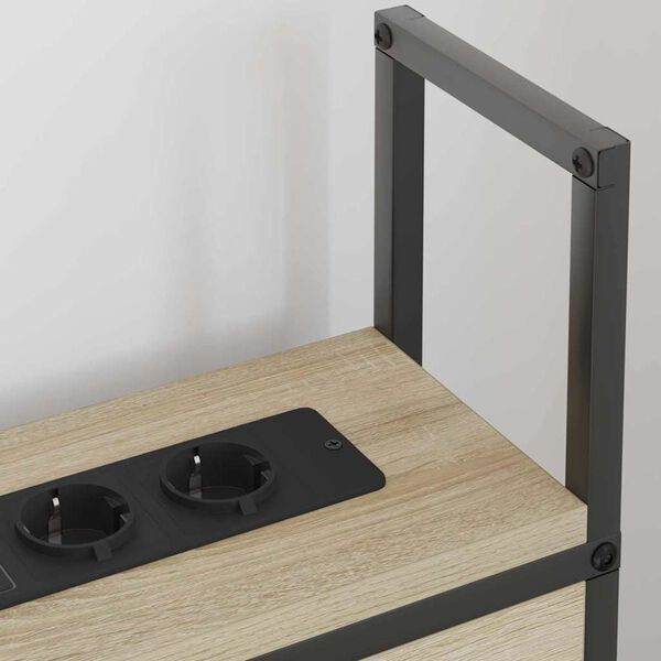 vidaXL Oppbevaringshodegjerde med Ladeplass Sonoma eik 100 cm