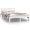 vidaXL Sengeramme hvit heltre furu 120x200 cm