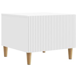 vidaXL Kaffebord med skuff Hvit 49 x 50 x 40 cm Konstruert tre