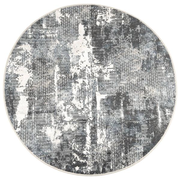 vidaXL Teppe vaskbart flerfarget Ø 120 cm sklisikkert