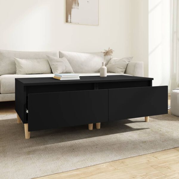 vidaXL Sidebord 2 stk svart 50x46x35 cm konstruert tre