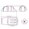 vidaXL Tunneltelt for camping 2 personer hvit blendingsstoff vanntett