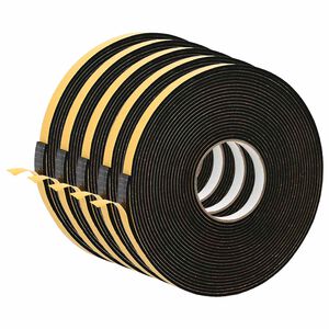 vidaXL Selvklebende skum tape 5 stk. Svart 15mm x 10m CR skum