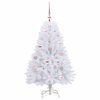 vidaXL Kunstig sammensatt juletre med 150 LED Hvit 120 cm PVC og St&aring;l