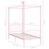 vidaXL Himmelsengeramme rosa metall 100x200 cm
