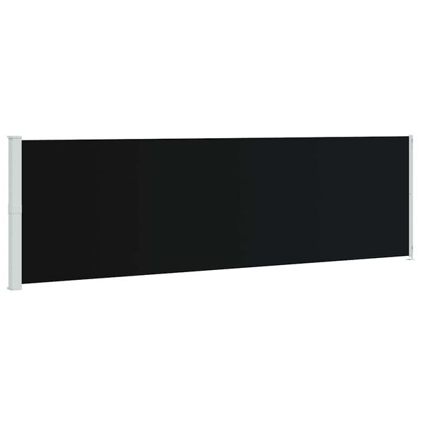 vidaXL Uttrekkbar sidemarkise 180x600 cm svart