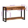 vidaXL Konsollbord med skuff Brun 120 x 33 x 75 cm Solid akasietre